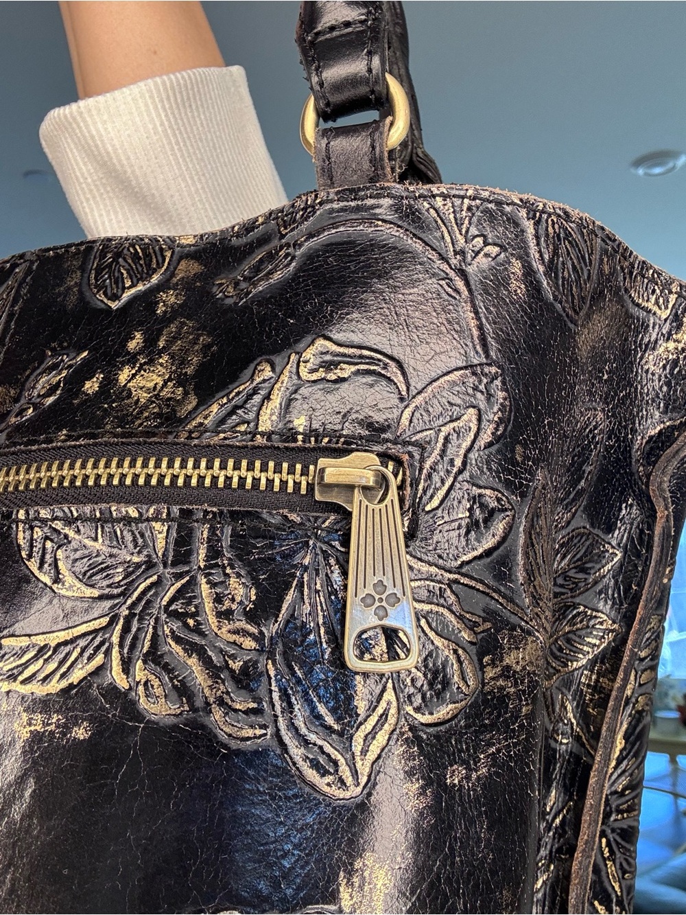 Patricia Nash Alexia metallic floral Tote Bag - Picture 13 of 17